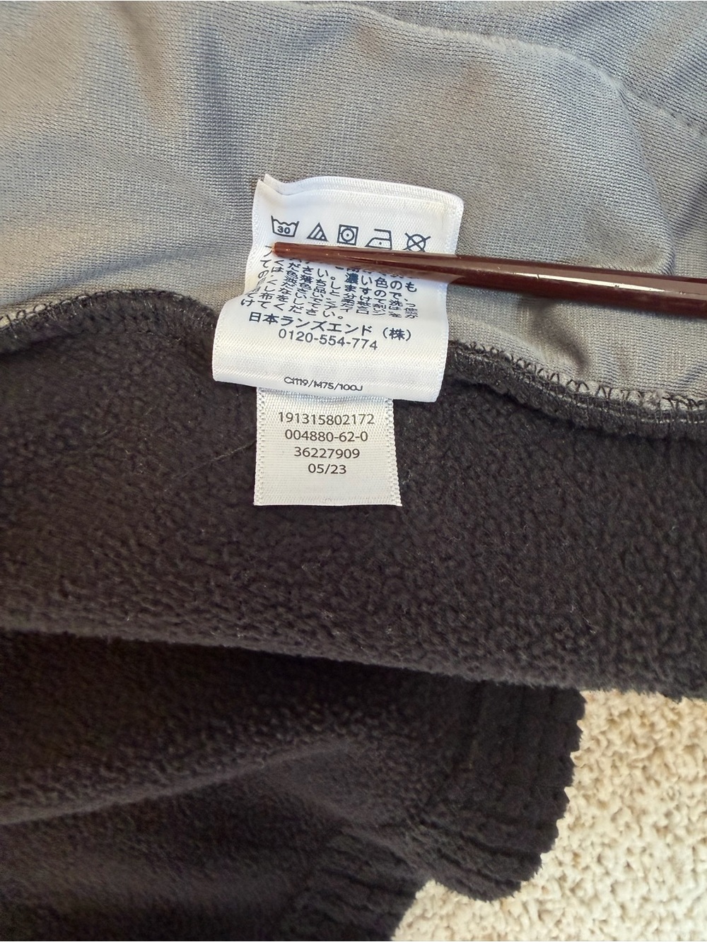 Lands’ End Full Zip Fleece Jacket Women’s XLarge Black/Pink Pockets - Picture 7 of 9